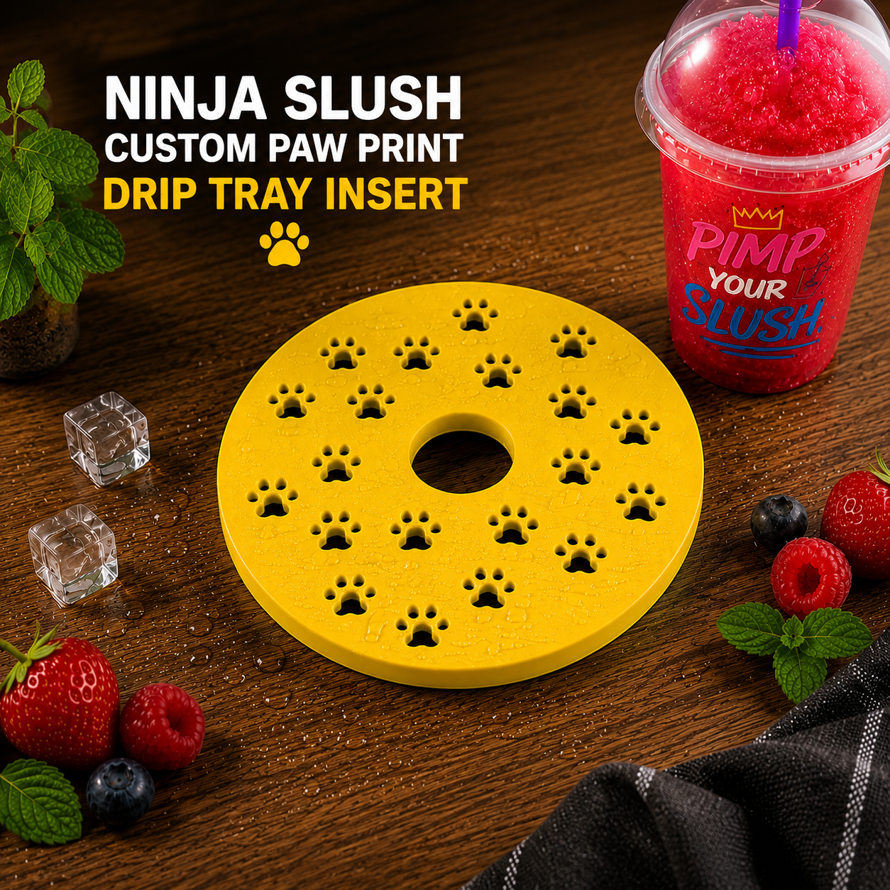 Ninja Slush Custom Paw Print Drip Tray Insert