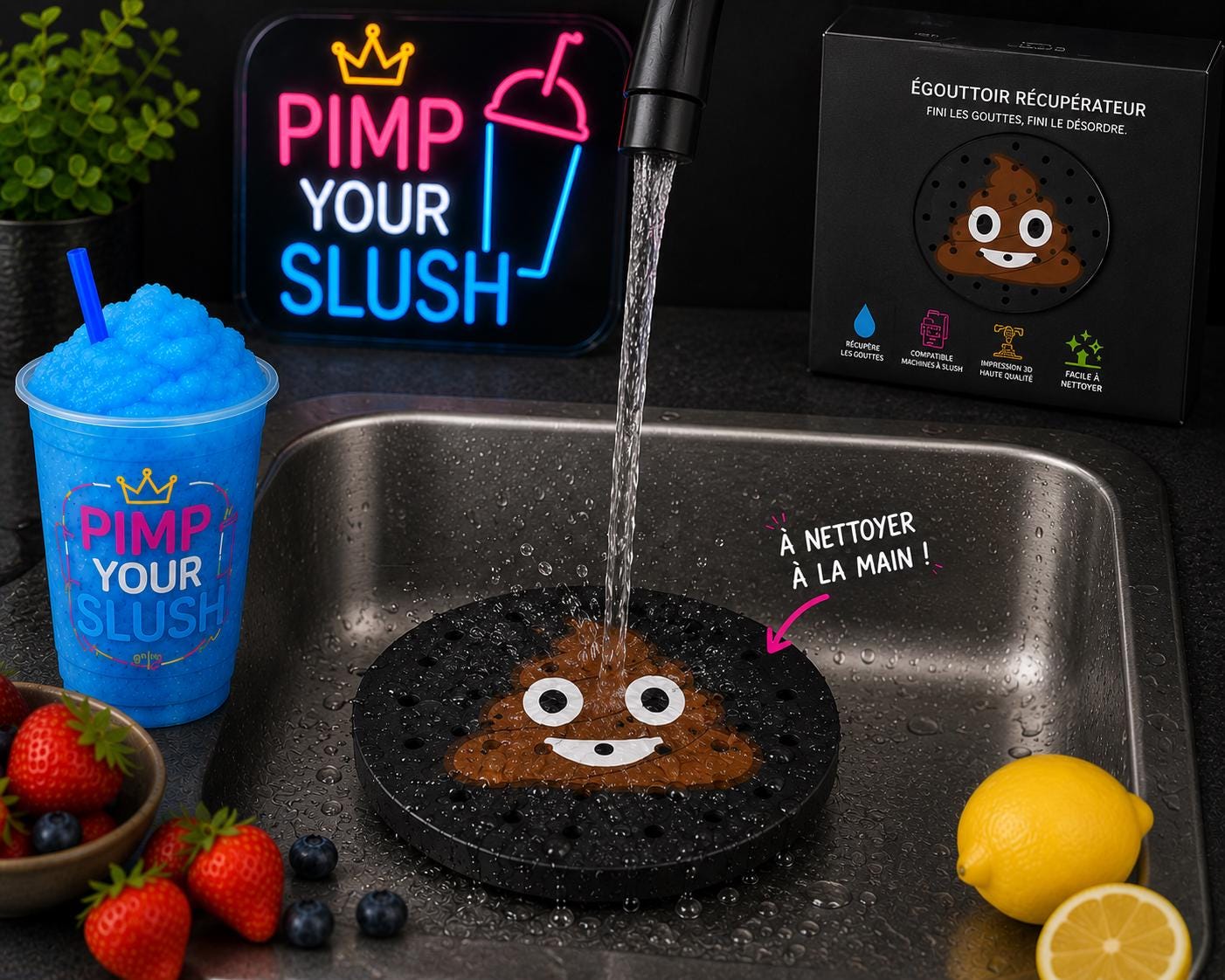 ninja slushie drip tray emoji caca