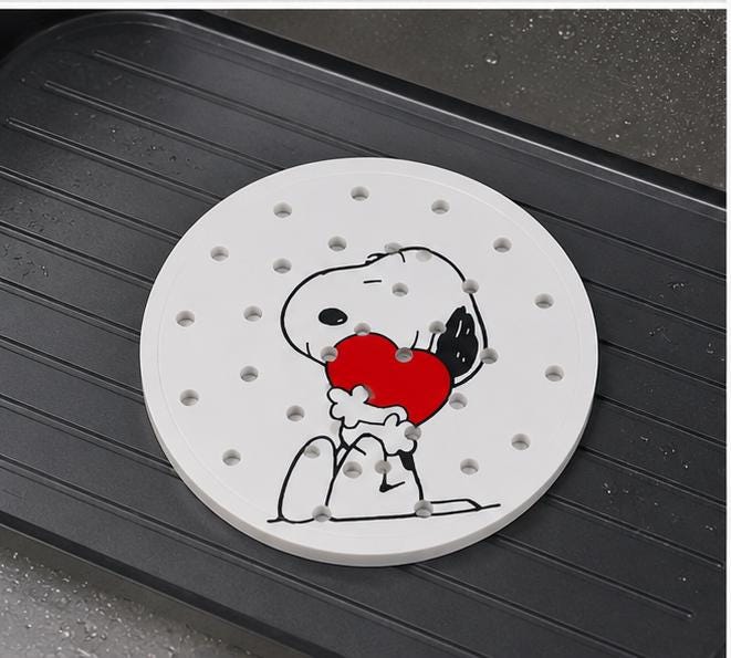 ninja slushie drip tray Snoopy  with heart drawing