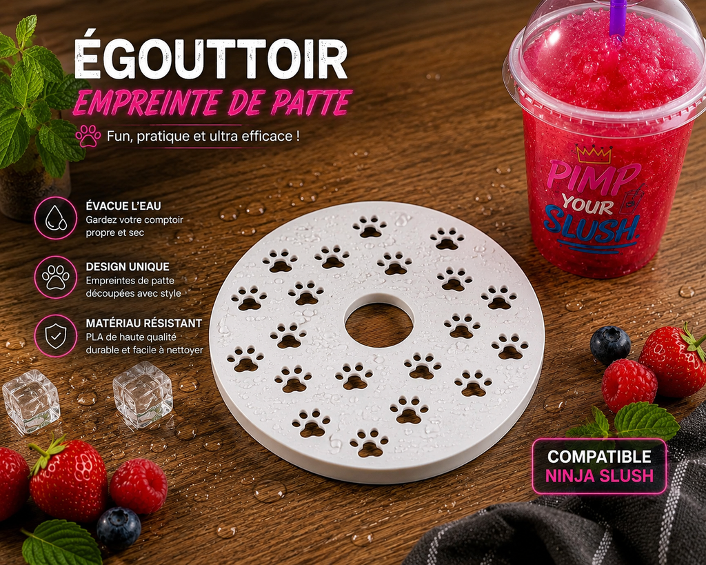 Ninja Slush Custom Paw Print Drip Tray Insert