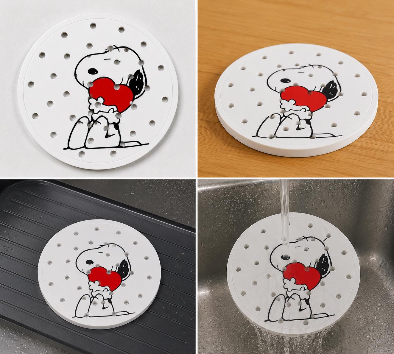 ninja slushie drip tray Snoopy  with heart drawing