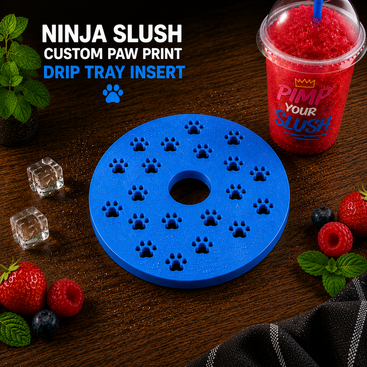 Ninja Slush Custom Paw Print Drip Tray Insert