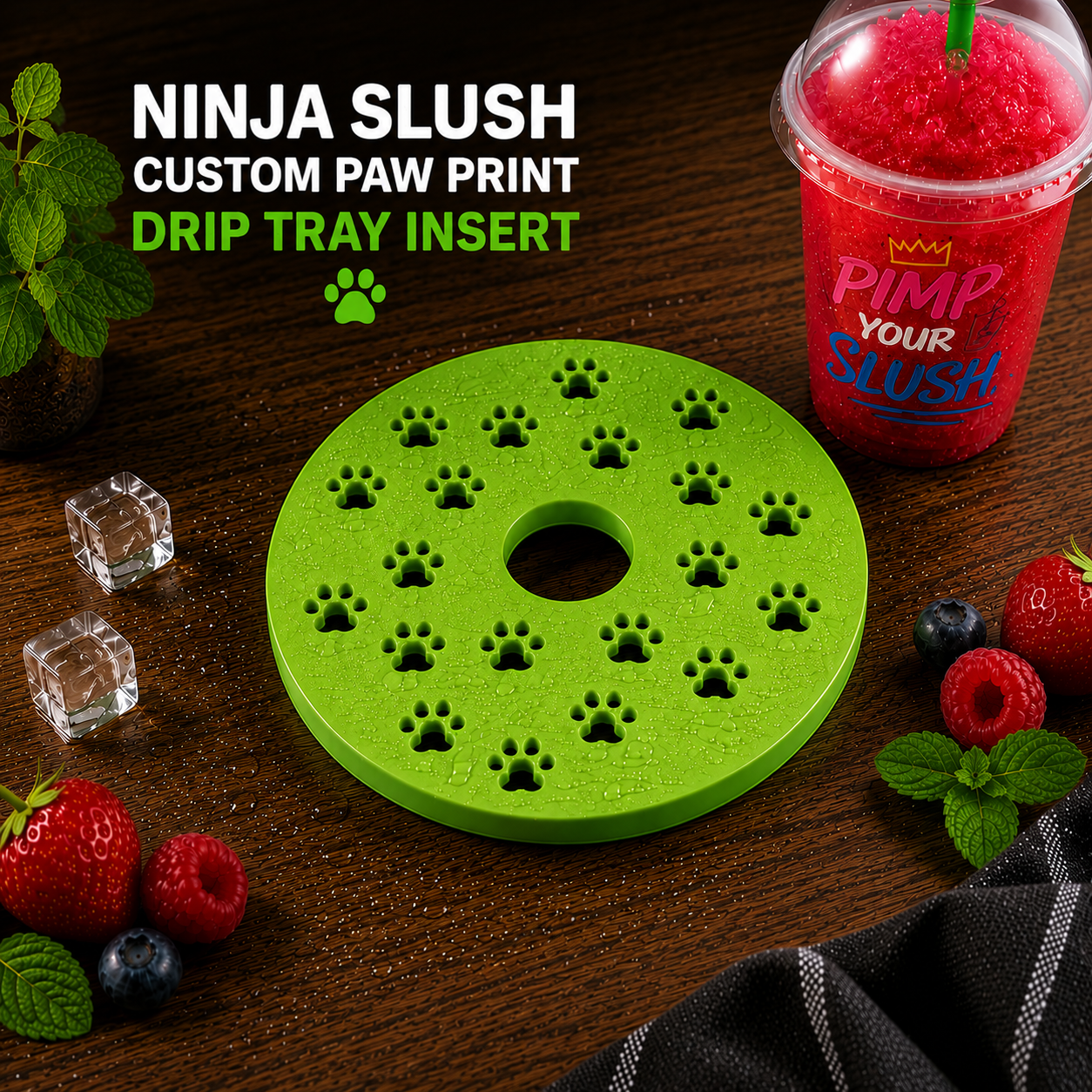 Ninja Slush Custom Paw Print Drip Tray Insert
