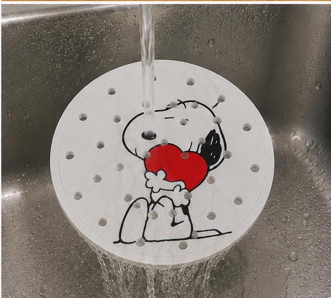 ninja slushie drip tray Snoopy  with heart drawing