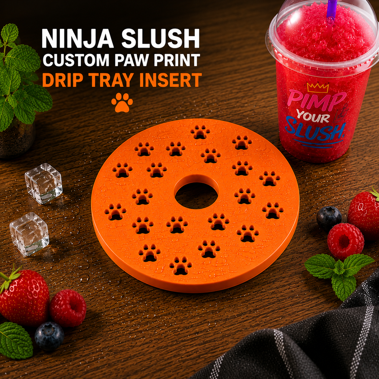 Ninja Slush Custom Paw Print Drip Tray Insert