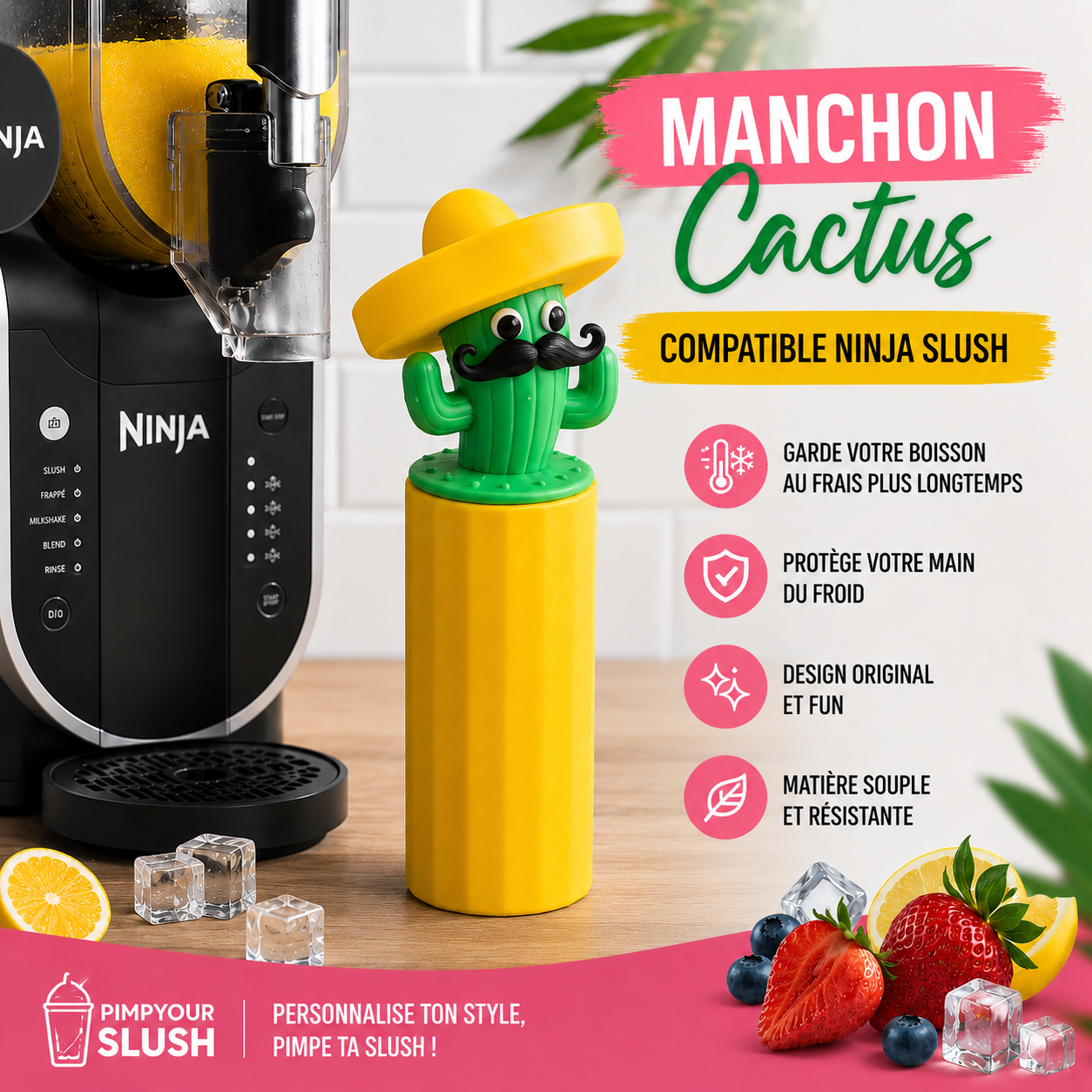 ninja slushi handle covers cactus