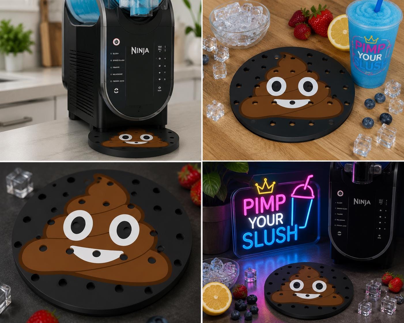 ninja slushie drip tray emoji caca