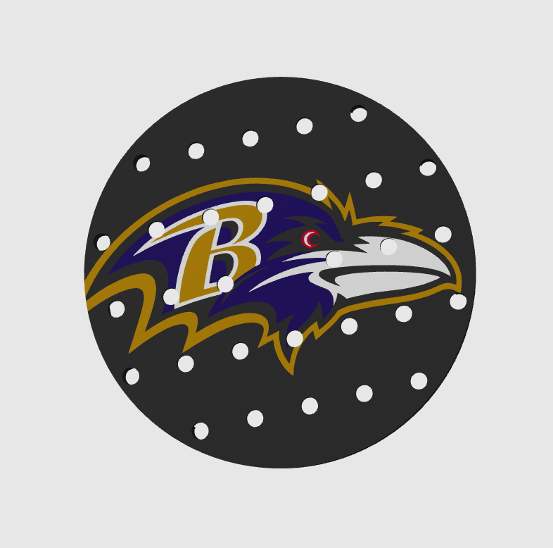 CLASSIC 4/5 – Égouttoir Baltimore Ravens – vue sur fond blanc