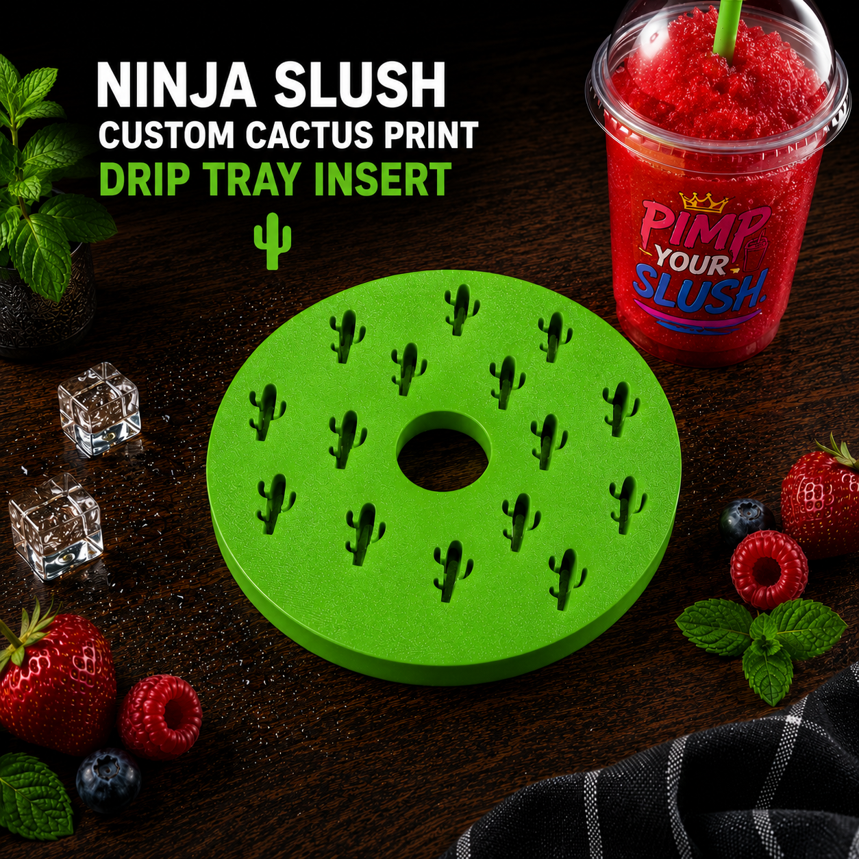 ninja slush custom cactus drip tray insert