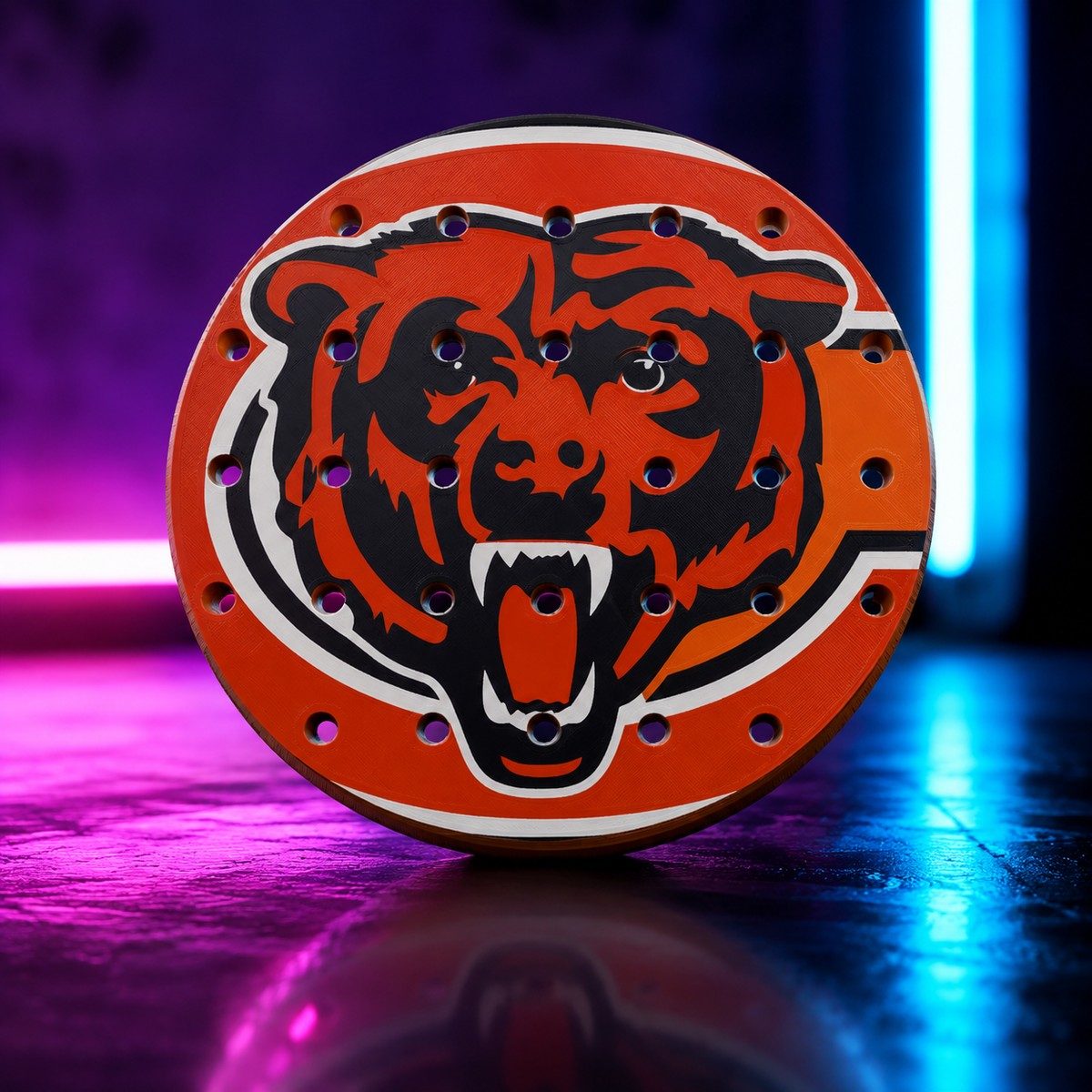 CLASSIC 1/5 – Égouttoir Chicago Bears – fond néon