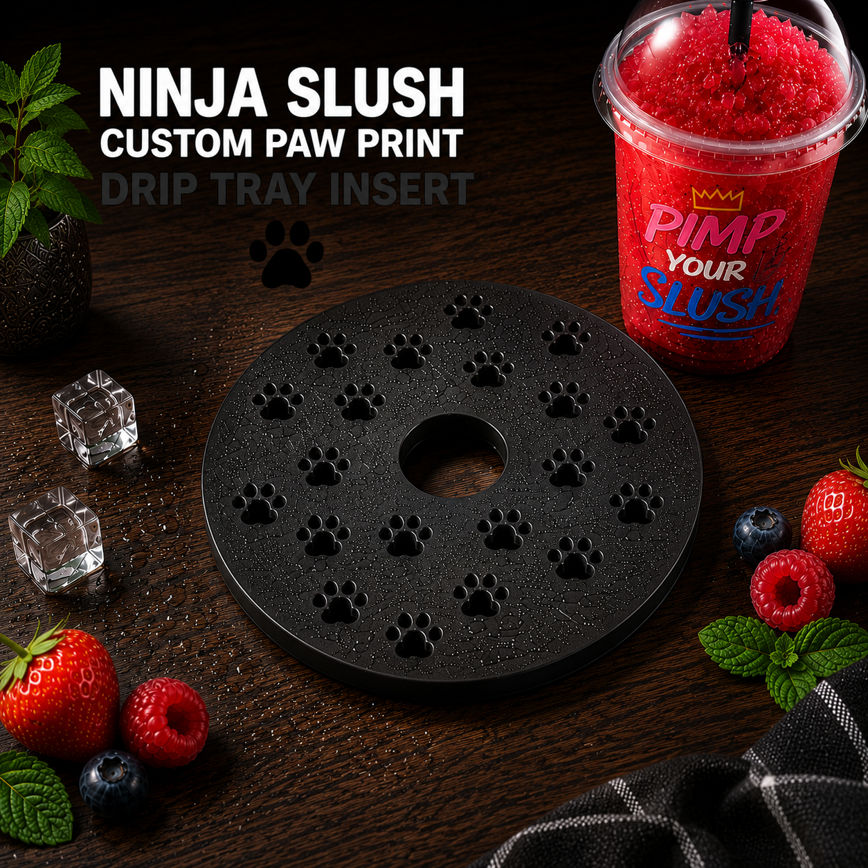 Ninja Slush Custom Paw Print Drip Tray Insert