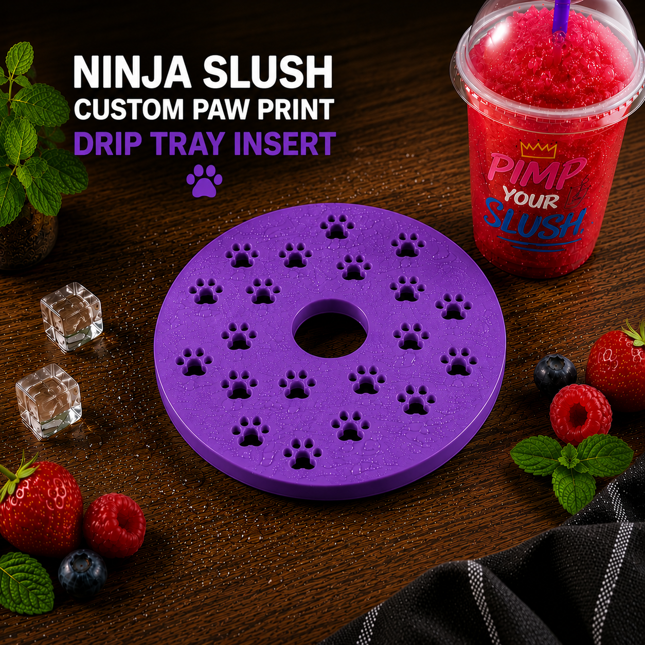 Ninja Slush Custom Paw Print Drip Tray Insert