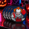 Lot de quatre dessous de verre clown Halloween