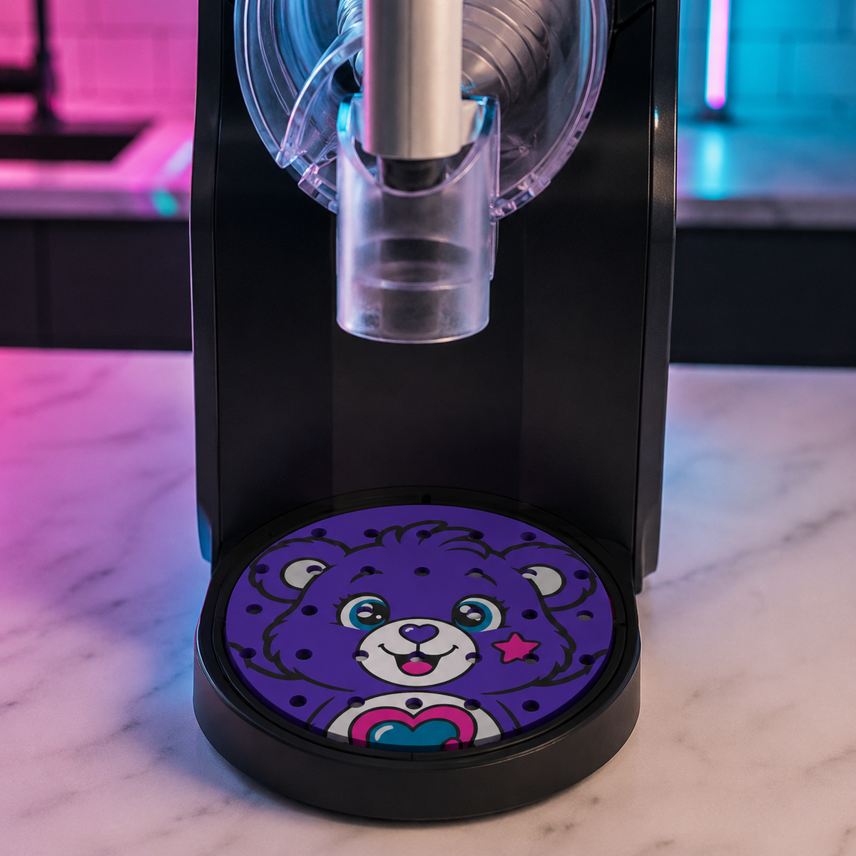 Égouttoir Ours installé sur une machine Ninja Slush