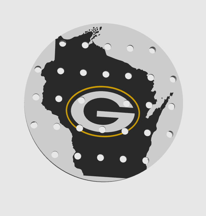 CLASSIC 4/5 – Égouttoir Green Bay Packers – vue sur fond blanc