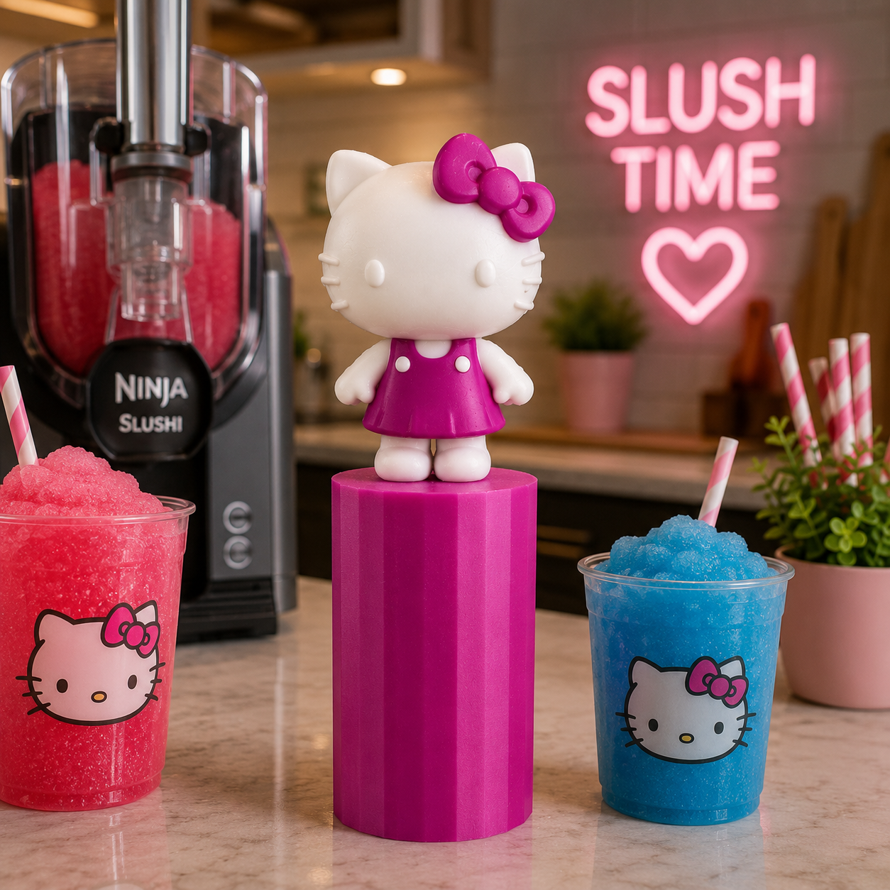 ninja slushi handle covers hello kitty