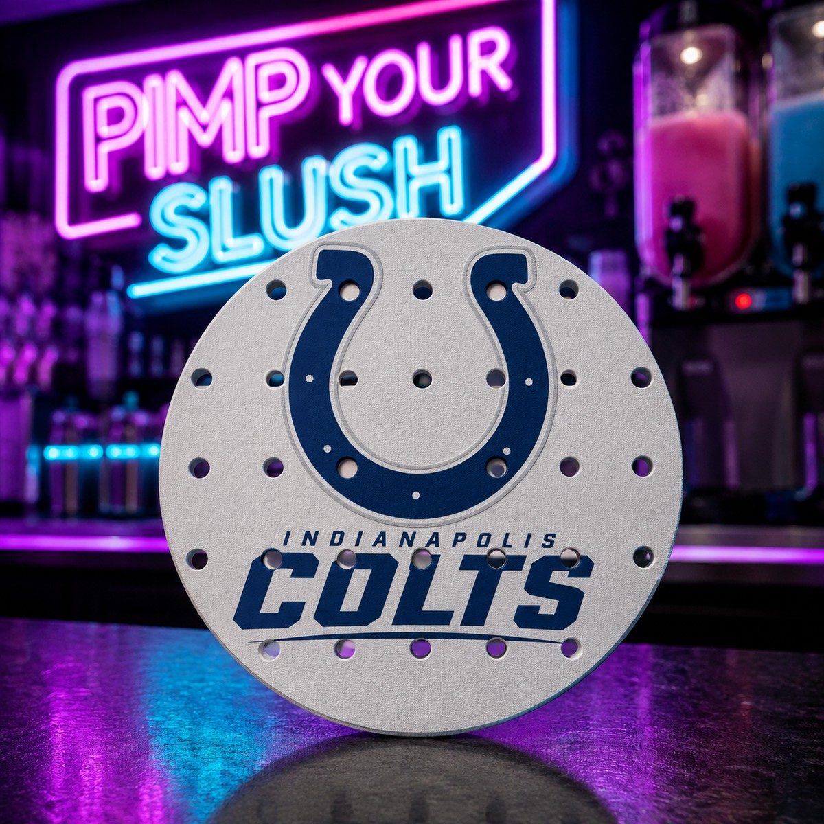 CLASSIC 1/5 – Égouttoir Indianapolis Colts – fond néon