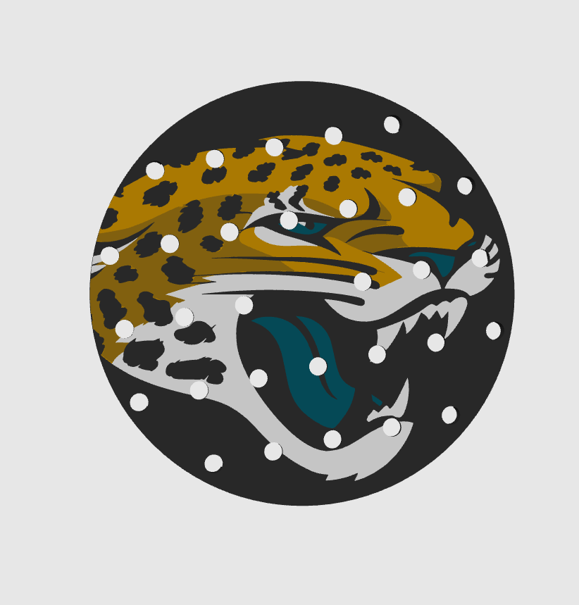CLASSIC 4/5 – Égouttoir Jacksonville Jaguars – vue sur fond blanc