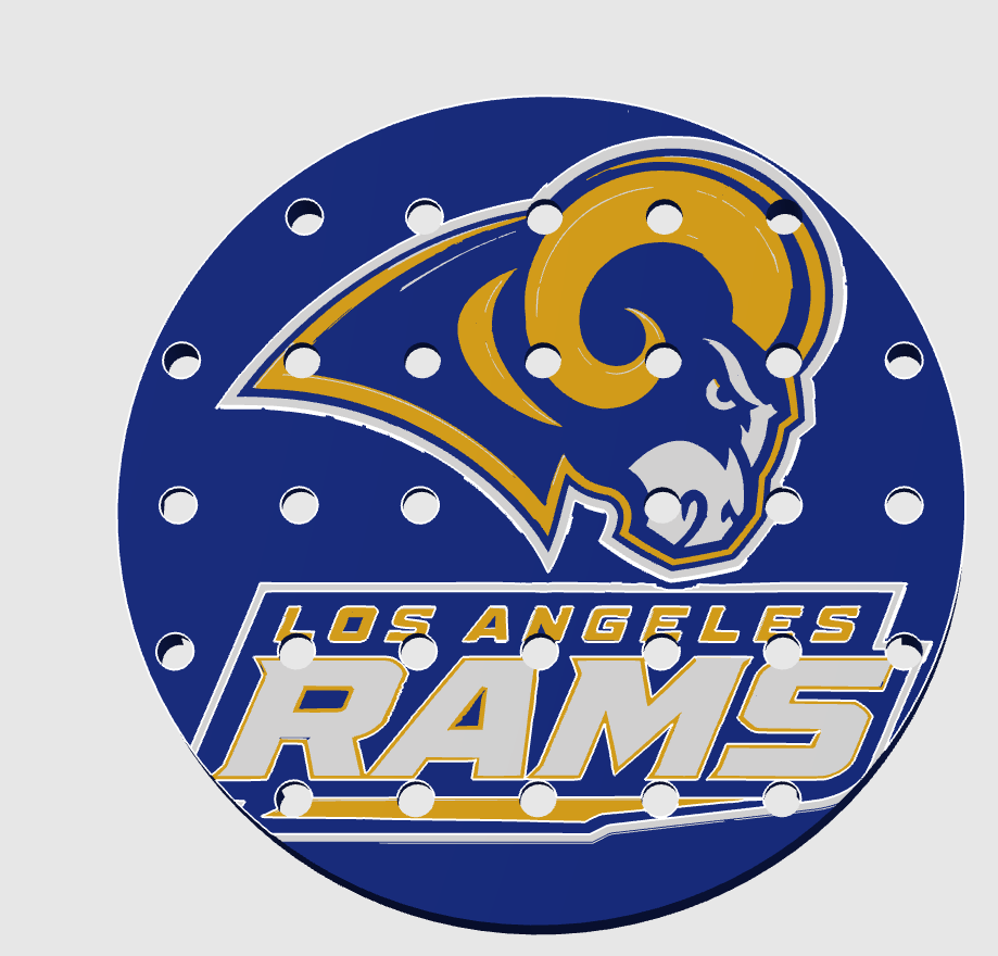 CLASSIC 4/5 – Égouttoir Los Angeles Rams – vue sur fond blanc