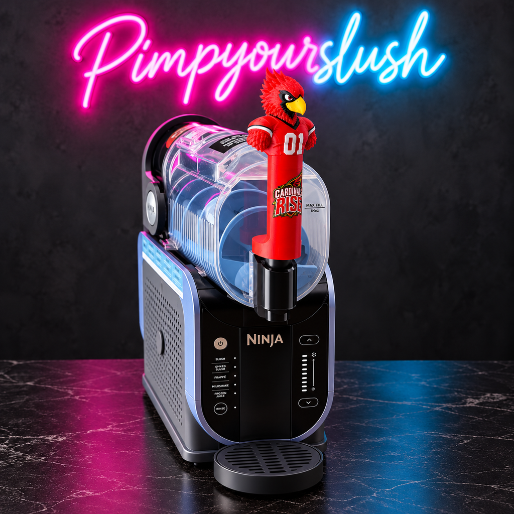 Manchon Cardinals installé sur Ninja SLUSHi — machine non incluse