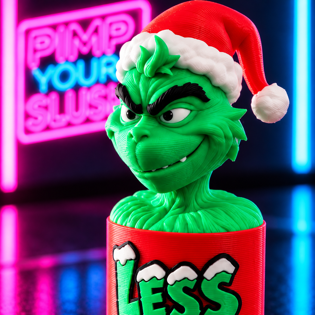 Détail du visage Grinch et du bonnet