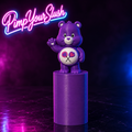 Manchon Ours aux sucettes violet, vue de face