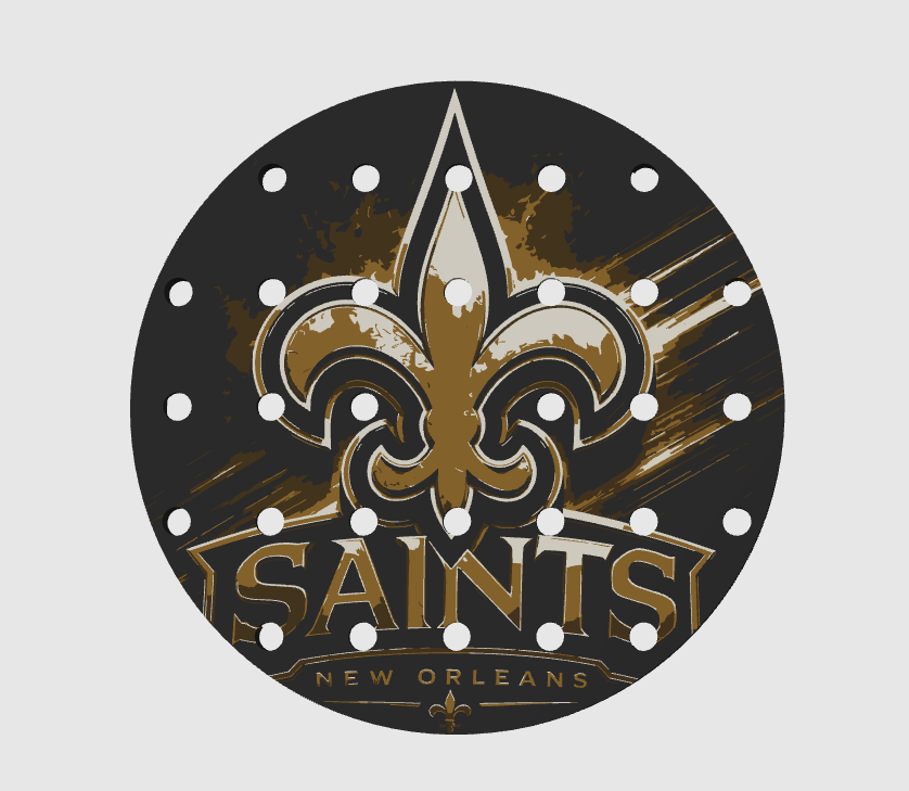 CLASSIC 4/5 – Égouttoir New Orleans Saints – vue sur fond blanc