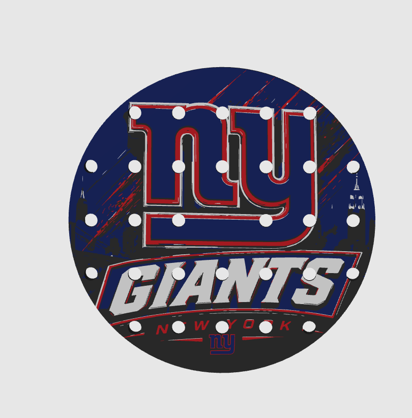 CLASSIC 4/5 – Égouttoir New York Giants – vue sur fond blanc