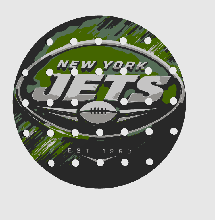 CLASSIC 4/5 – Égouttoir New York Jets – vue sur fond blanc