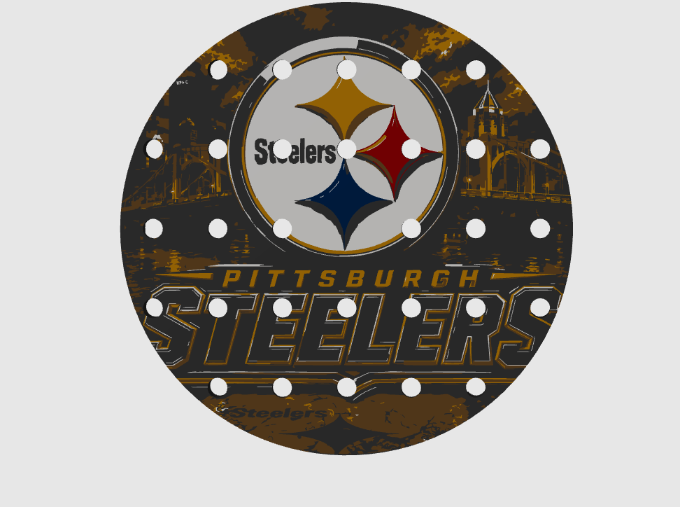 CLASSIC 4/5 – Égouttoir Pittsburgh Steelers – vue sur fond blanc