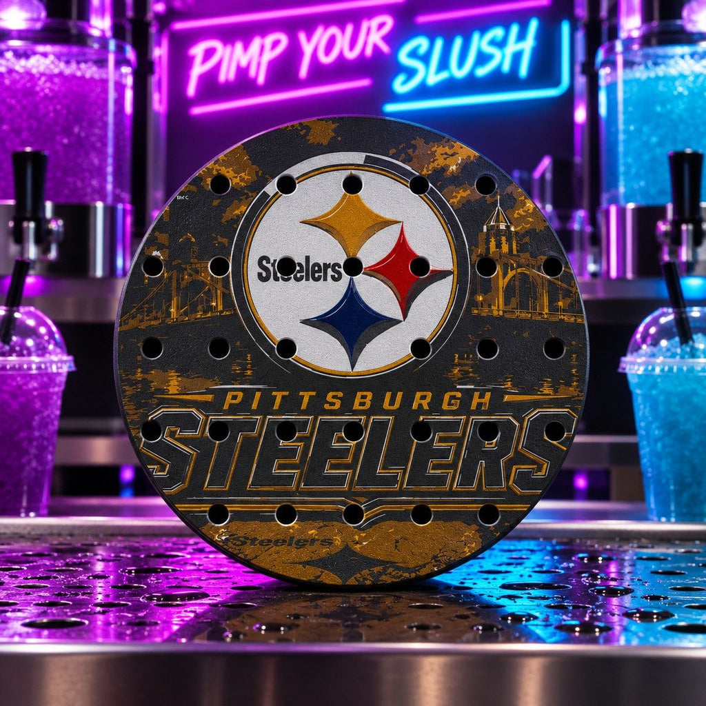 CLASSIC 1/5 – Égouttoir Pittsburgh Steelers – fond néon
