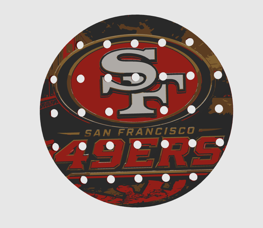 CLASSIC 4/5 – Égouttoir San Francisco 49ers – vue sur fond blanc