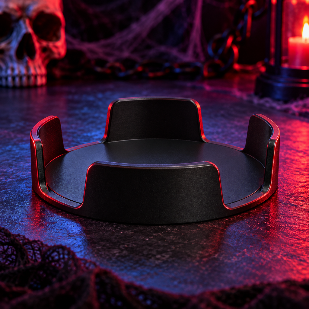 Support noir pour dessous de verre clown