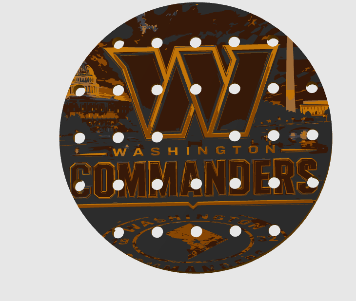 CLASSIC 4/5 – Égouttoir Washington Commanders – vue sur fond blanc